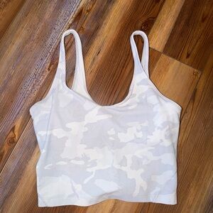 Lululemon Athletica White Camouflage Align Tank Top size 2